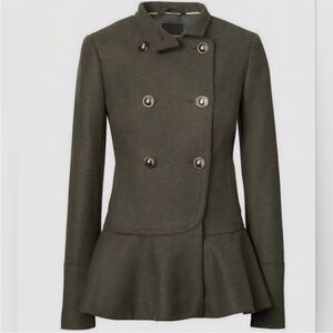 Banana Republic Olive Double-Breasted Jacket  | XS Petite